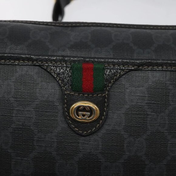 GUCCI GG Supreme Web Sherry Line Shoulder Bag PVC Black 89 02 077 Auth 117764 - Picture 13 of 16
